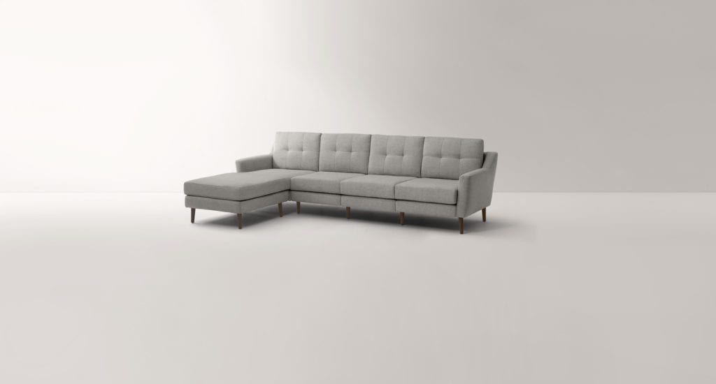 burrow sectional couch with chaise